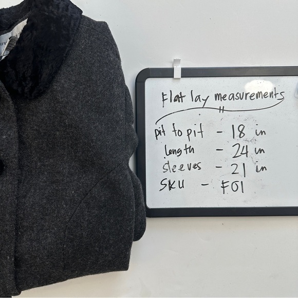 Vintage Fundamental Things Blazer Womens Petite Size 6 100% Pure New Wool Gray‎ - Picture 13 of 13